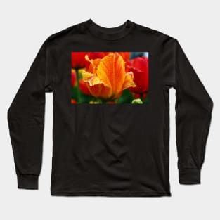 An Orange Tulip Long Sleeve T-Shirt